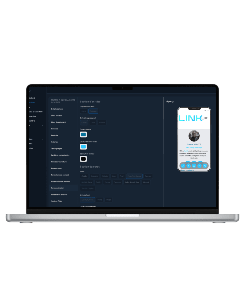 Interfaces LinkUp Resto — QR table, caisse et cuisine